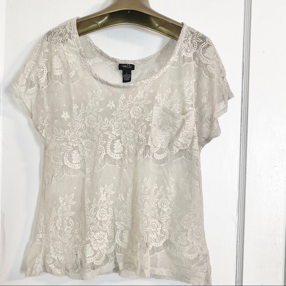 Lacy White Top